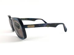 New Rare Vintage Lanvin Concord Marbled Blue 1980 Sunglasses