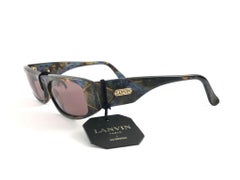 New Rare Vintage Lanvin " Criky " Black & Multicolor Mask 1980 Sunglasses
