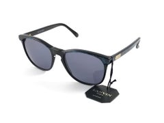 Nuovi rari occhiali da sole vintage Lanvin "Cup" marmorizzati blu e neri del 1980
