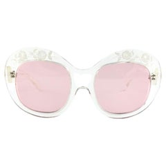 New Rare Vintage Philippe Chevallier Clear Flowers Elton John 1960's Sunglasses
