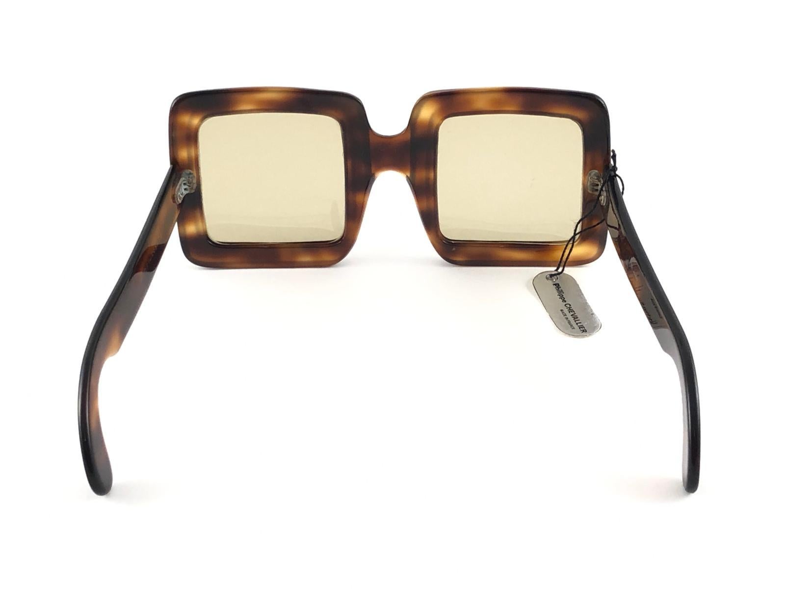 Rare Vintage Lanvin by Philippe Chevallier Tortoise Oversized 1960 Sunglasses For Sale 4