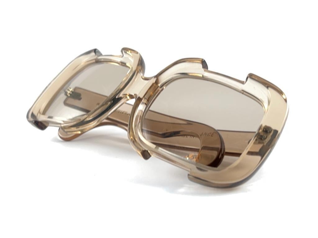 Rare Vintage Philippe Chevallier Architectural Oversized 1960's Sunglasses For Sale 7