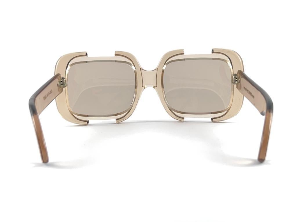 Seltene architektonische Vintage-Sonnenbrille von Philippe Chevallier in Übergröße aus den 1960er Jahren im Angebot 1