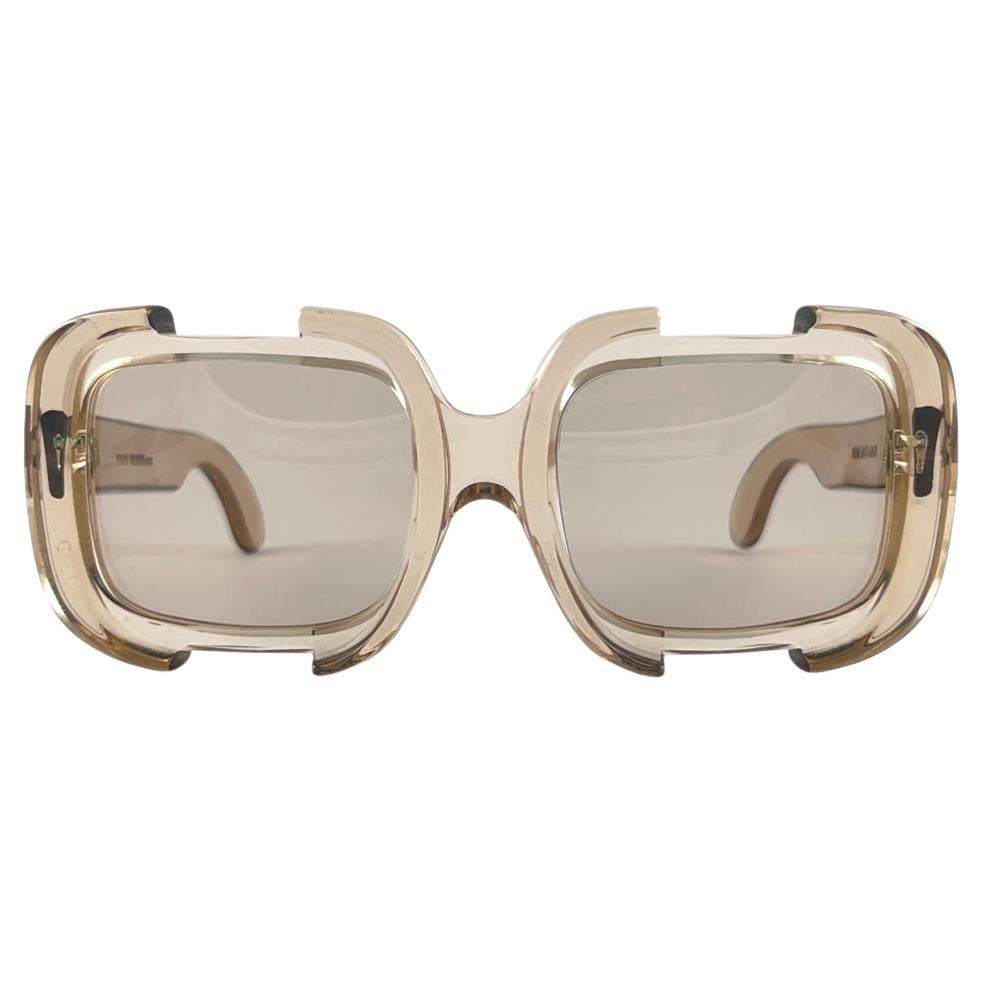 Rare Vintage Philippe Chevallier Architectural Oversized 1960's Sunglasses  For Sale at 1stDibs