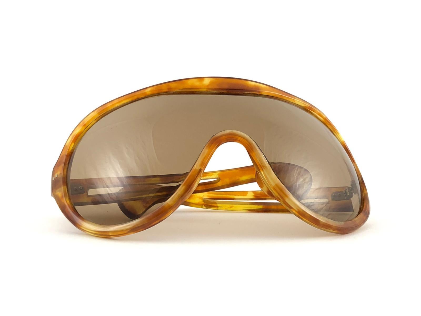 Brown New Rare Vintage Philippe Chevallier Light Tortoise Miles Davis 1960 Sunglasses For Sale