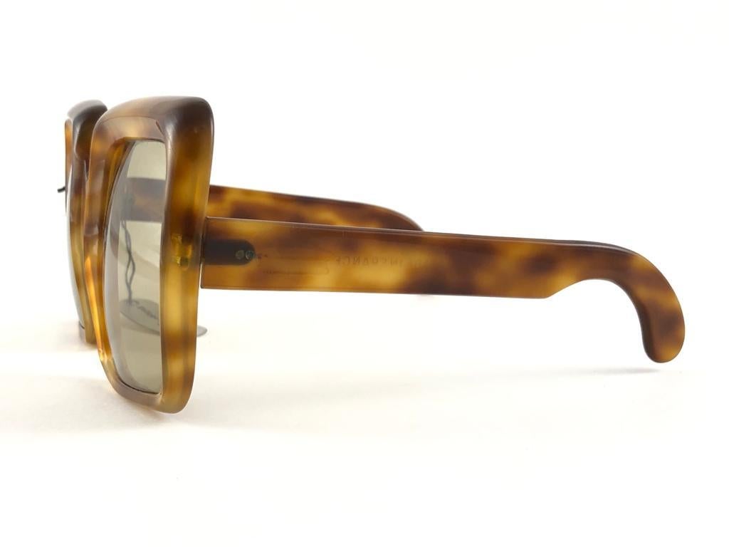 Beige New Rare Vintage Lanvin by Philippe Chevallier Oversized 1960's Sunglasses en vente