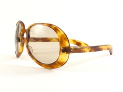 New Rare Vintage Philippe Chevallier Medium Tortoise Oversized 1960's Sunglasses