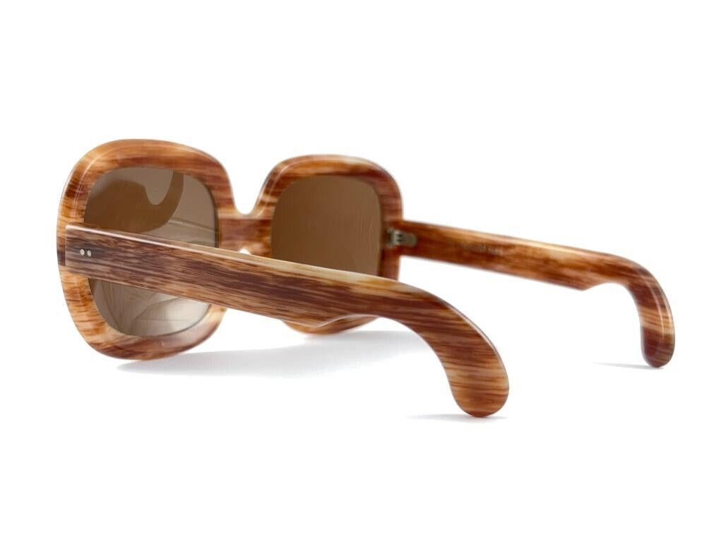 New Rare Vintage Philippe Chevallier Oversized 1960's Sunglasses In New Condition For Sale In Baleares, Baleares