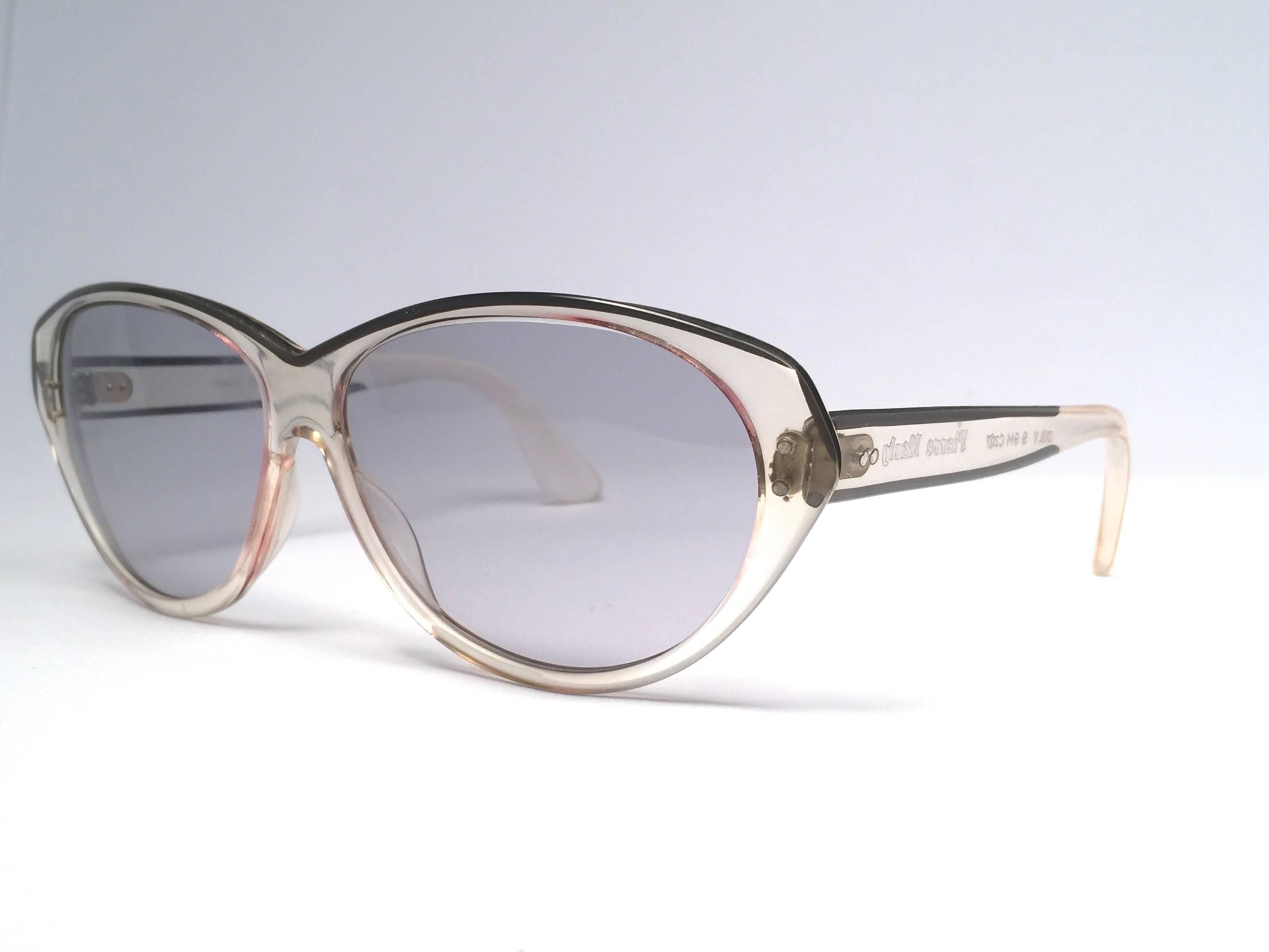 Gray New Rare Vintage Pierre Marly Doly Clear Oversized 1960's Sunglasses