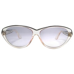 New Rare Vintage Pierre Marly Doly Clear Oversized 1960's Sunglasses