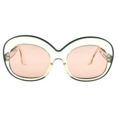 Nuevas y raras gafas de sol vintage Pierre Marly Sourcilla S GM Clear de los años 60