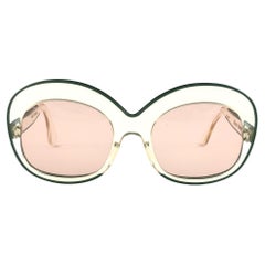 Pierre Marly Sourcilla - Lunettes de soleil vintage transparentes S GM, neuves et rares, années 1960