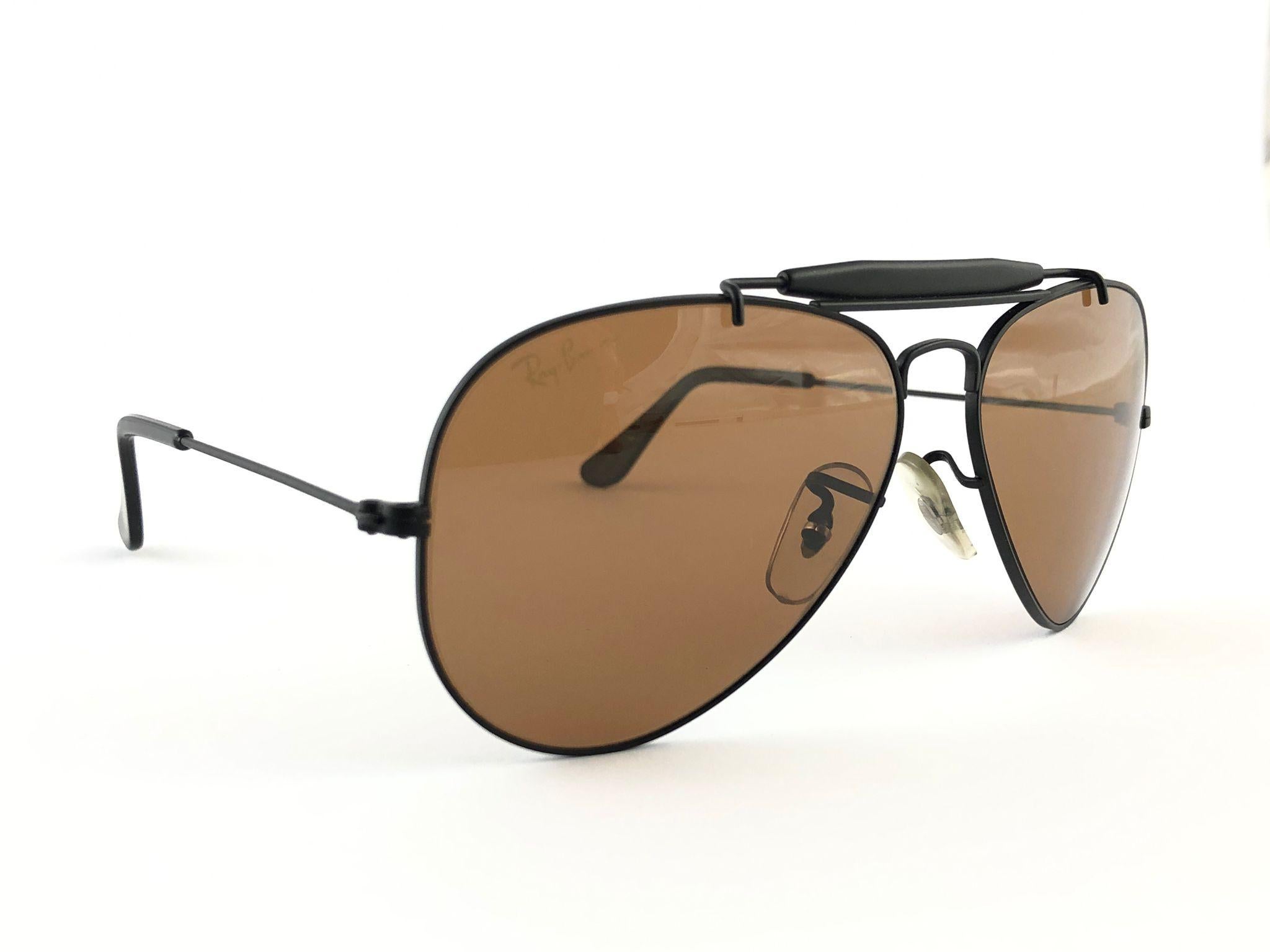 Black New Ray Ban Chromax 58Mm Outdoorsman B&L Collectors Item USA Sunglasses