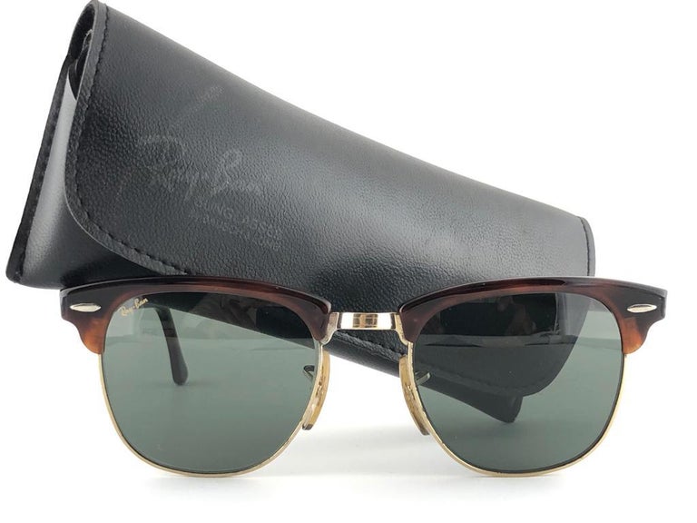 Mint Ray Ban Clubmaster Tortoise and Gold Edition G15 Lens B&L USA 80's ...