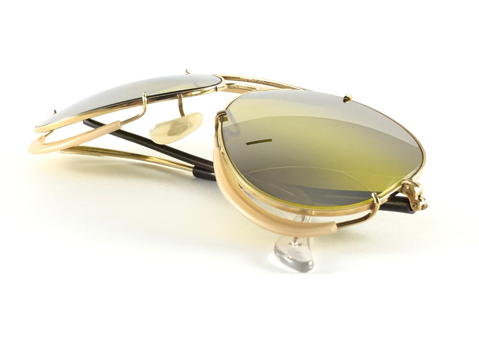 New Ray Ban Deep Freeze 12K Gold Kalichrome Collectors Item USA Sunglasses For Sale 5