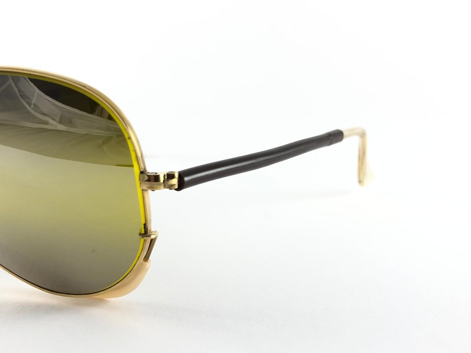 New Ray Ban Deep Freeze 12K Gold Kalichrome Collectors Item USA Sunglasses For Sale 8
