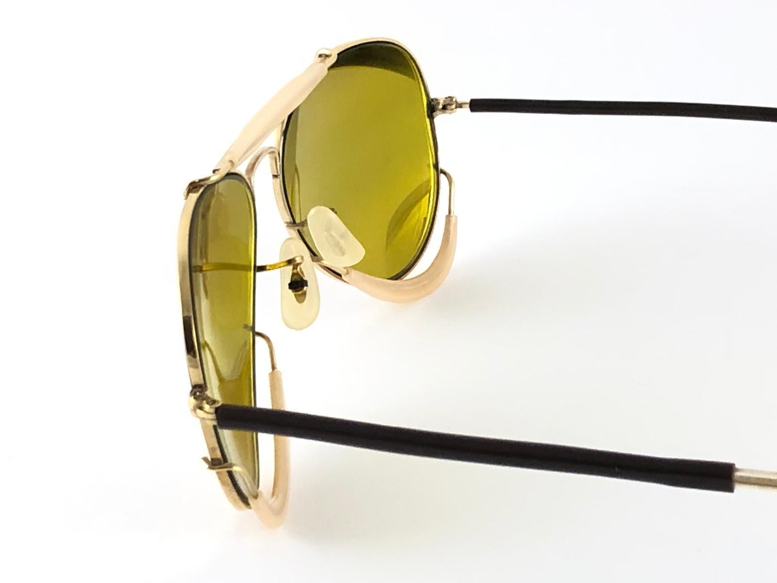 New Ray Ban Deep Freeze 12K Gold Kalichrome Collectors Item USA Sunglasses For Sale 1