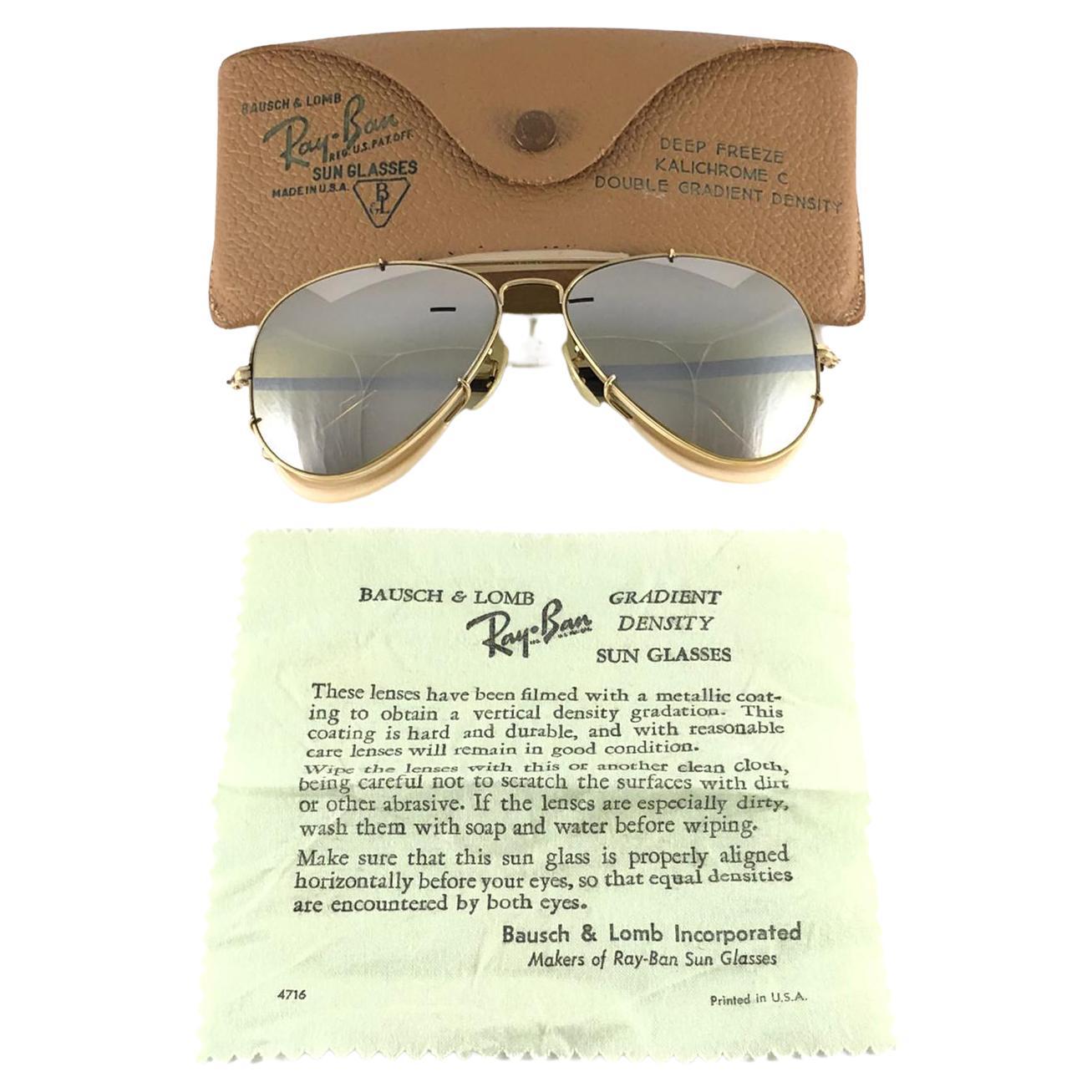Superb Collectors Item

There isnt any pair more rare than these, especially new, maybe 4 or 5 still exist: The 1955 Deep Freeze 12k Gold filled outdoorsman sporting kalichrome lenses.
Straight earpieces with the dark brown plastic all around. White