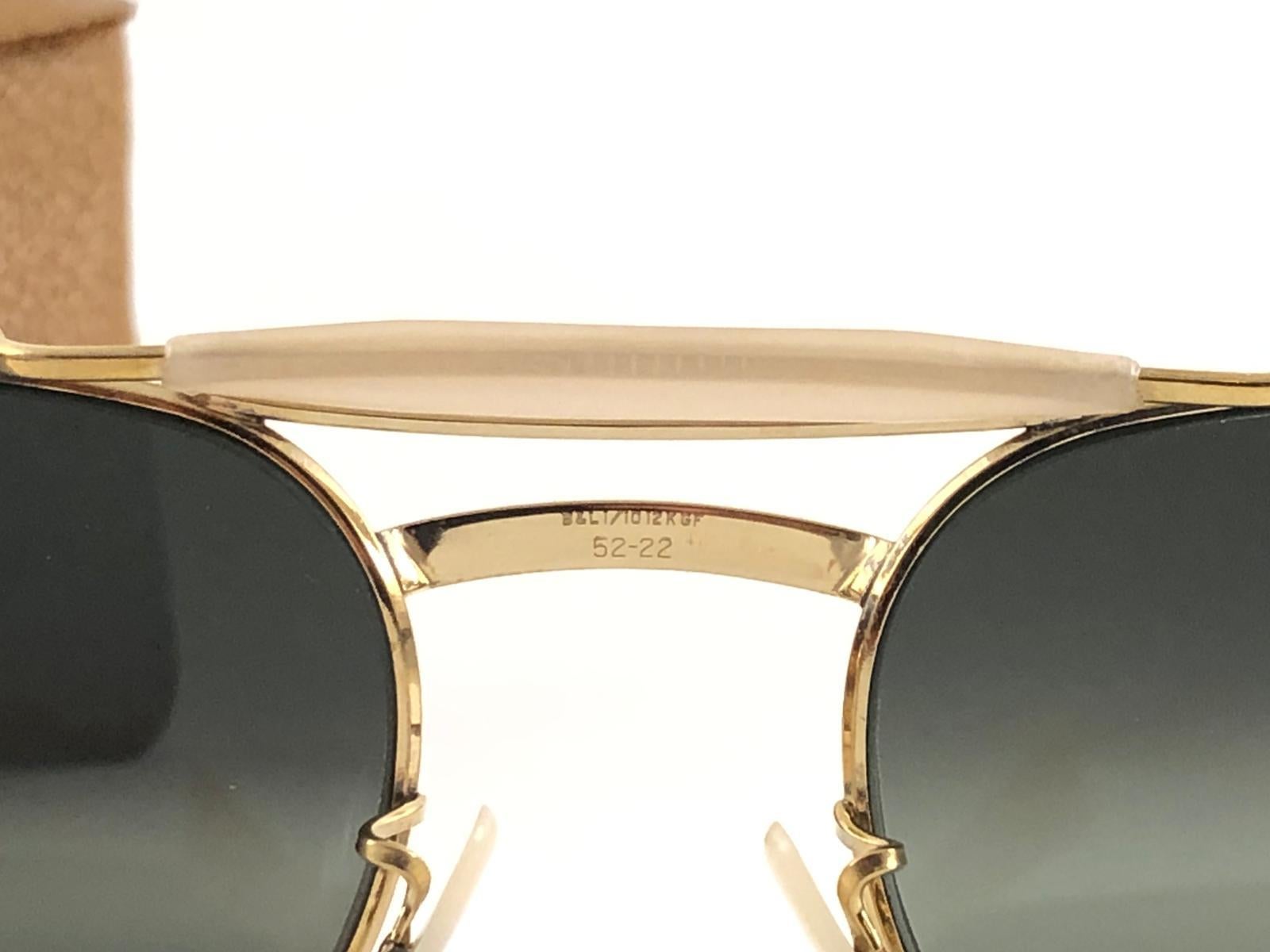 New Ray Ban Deep Freeze Signet 12K Gold Collectors Item USA Sunglasses For Sale 2