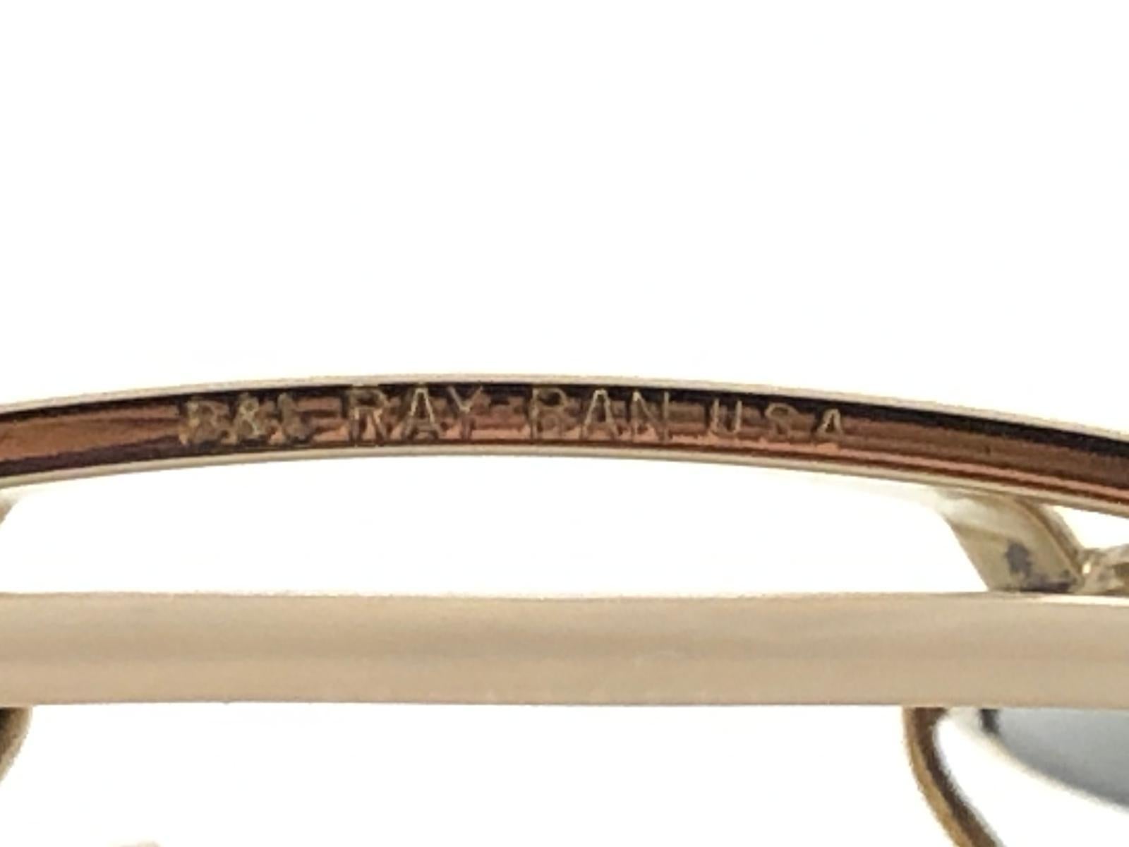 New Ray Ban Deep Freeze Signet 12K Gold Collectors Item USA Sunglasses For Sale 3
