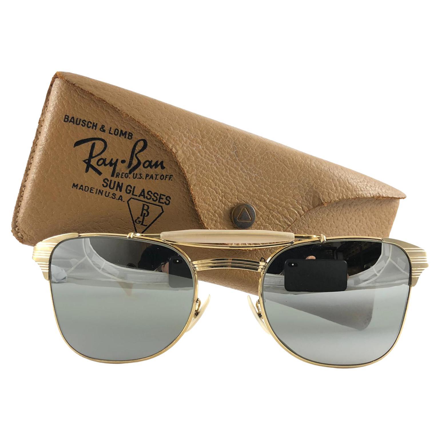 New Ray Ban Deep Freeze Signet 12K Gold Collectors Item USA Sunglasses For  Sale at 1stDibs