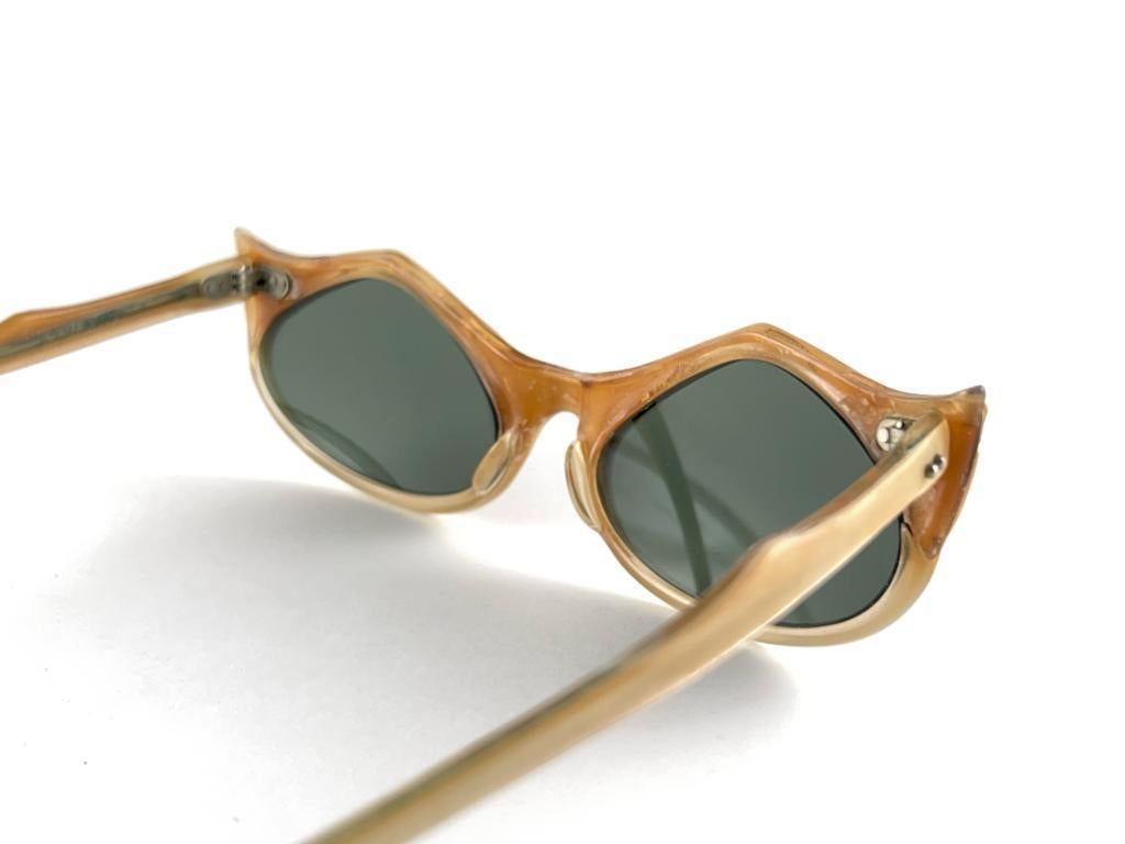 Neu Ray Ban Griffin 1960er Mid Century Beige G15 Lenses B&L USA Sonnenbrille, B&L USA, Mid Century, Neu im Angebot 3