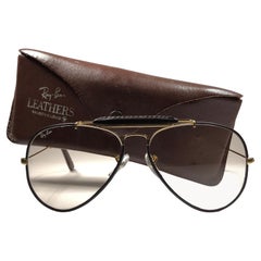 New Ray Ban Leathers Brown Outdoorsman 58Mm Light Lenses B&L USA Sunglasses