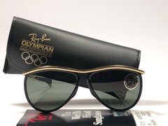 New Ray Ban Olympics Series Black & Gold G15 Lenses 1992 B&L USA 80's Sunglasses