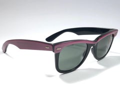New Ray Ban The Wayfarer Candy Pink / Black B&L Grey Lenses USA 80's Sunglasses