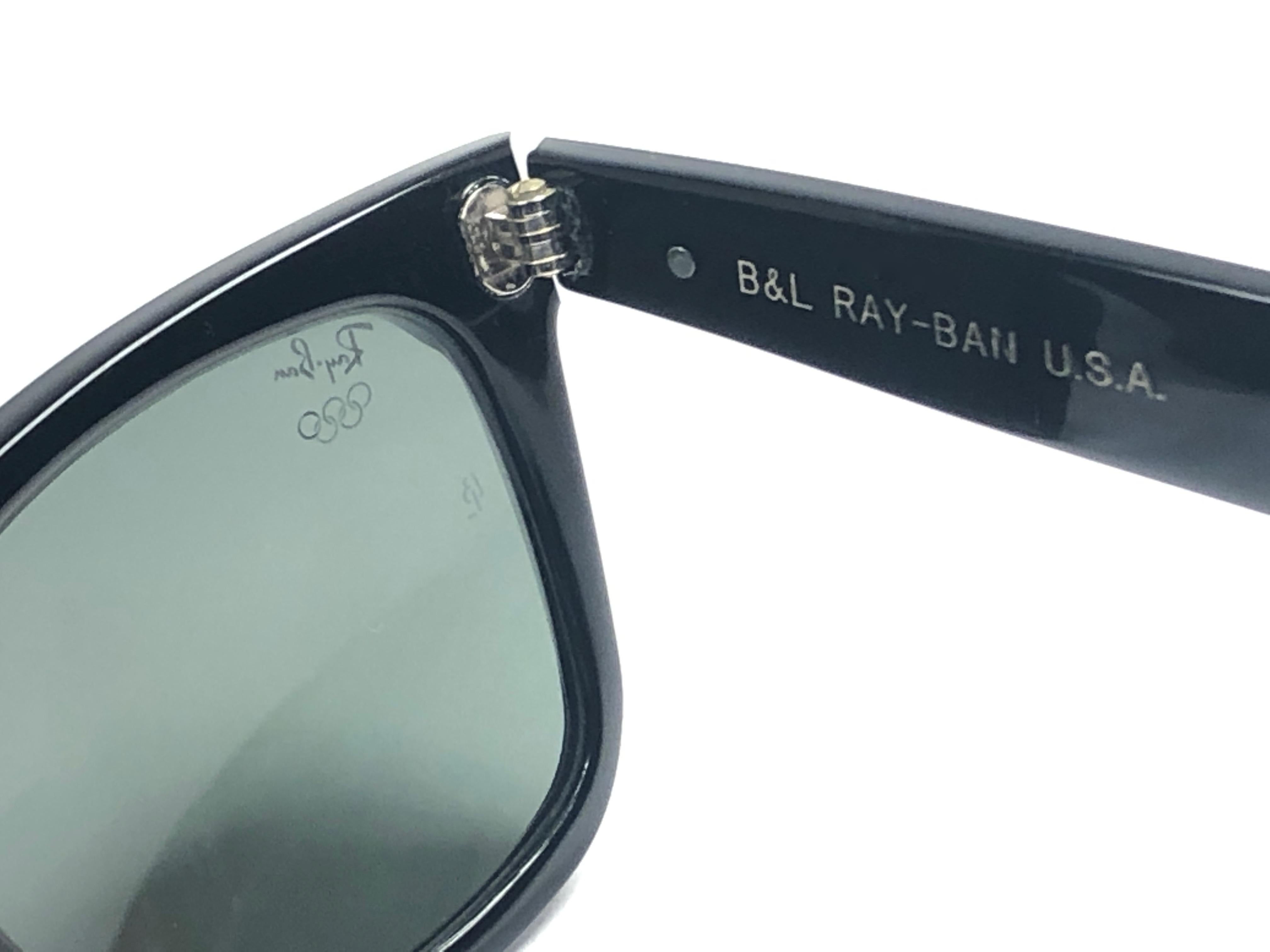 New Ray Ban The Wayfarer Olympics Atlanta 1996 B&L USA 80's Sunglasses In New Condition For Sale In Baleares, Baleares