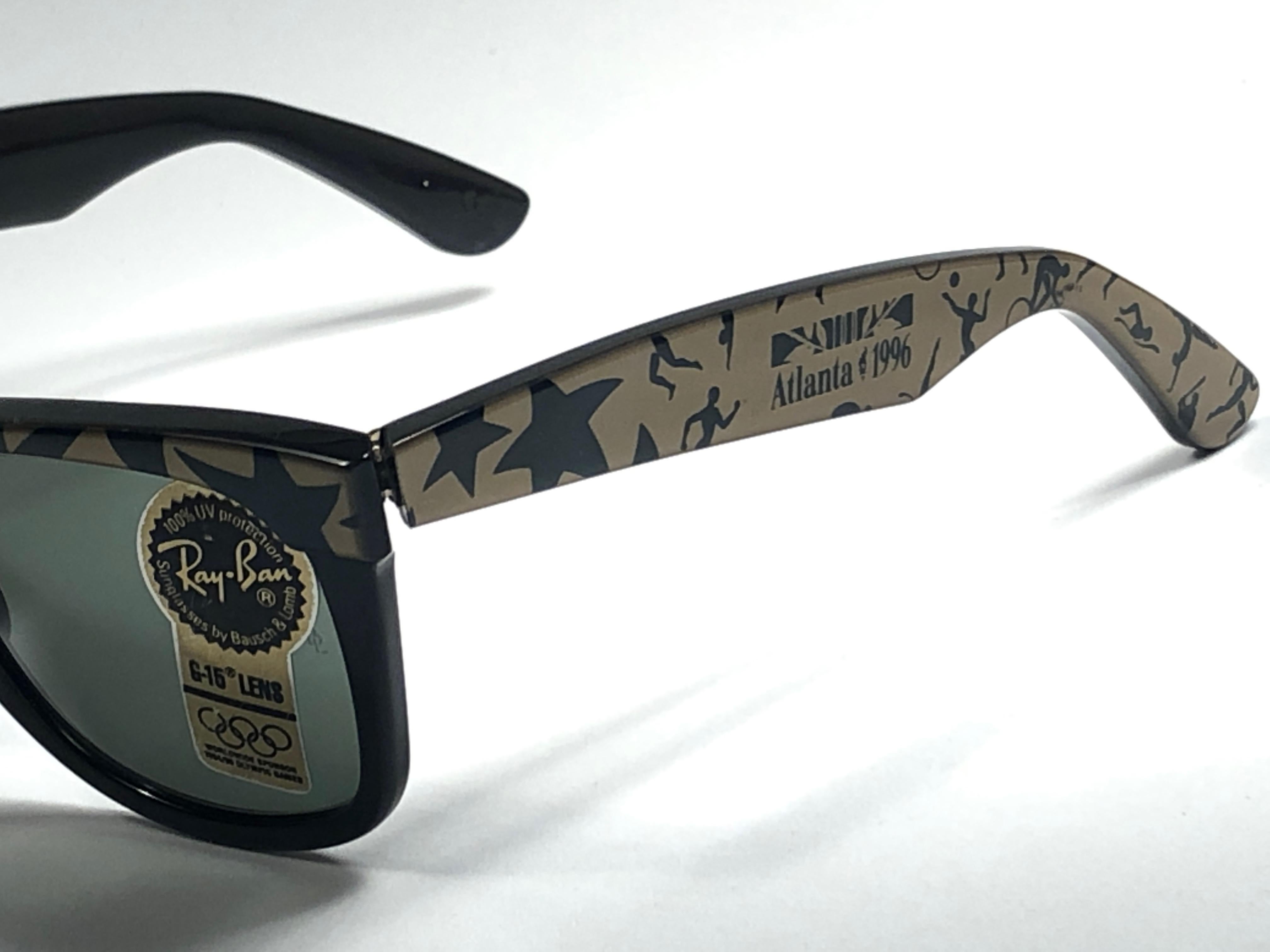 Women's or Men's New Ray Ban The Wayfarer Olympics Atlanta 1996 B&L USA 80's Sunglasses For Sale