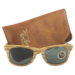 New Ray Ban The Wayfarer Woodies Driftwood Edition Collector USA 80's Sunglasses