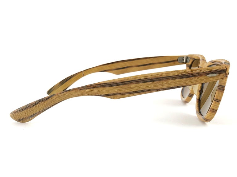 New Ray Ban The Wayfarer Woodies Teak Edition Collectors USA 80's