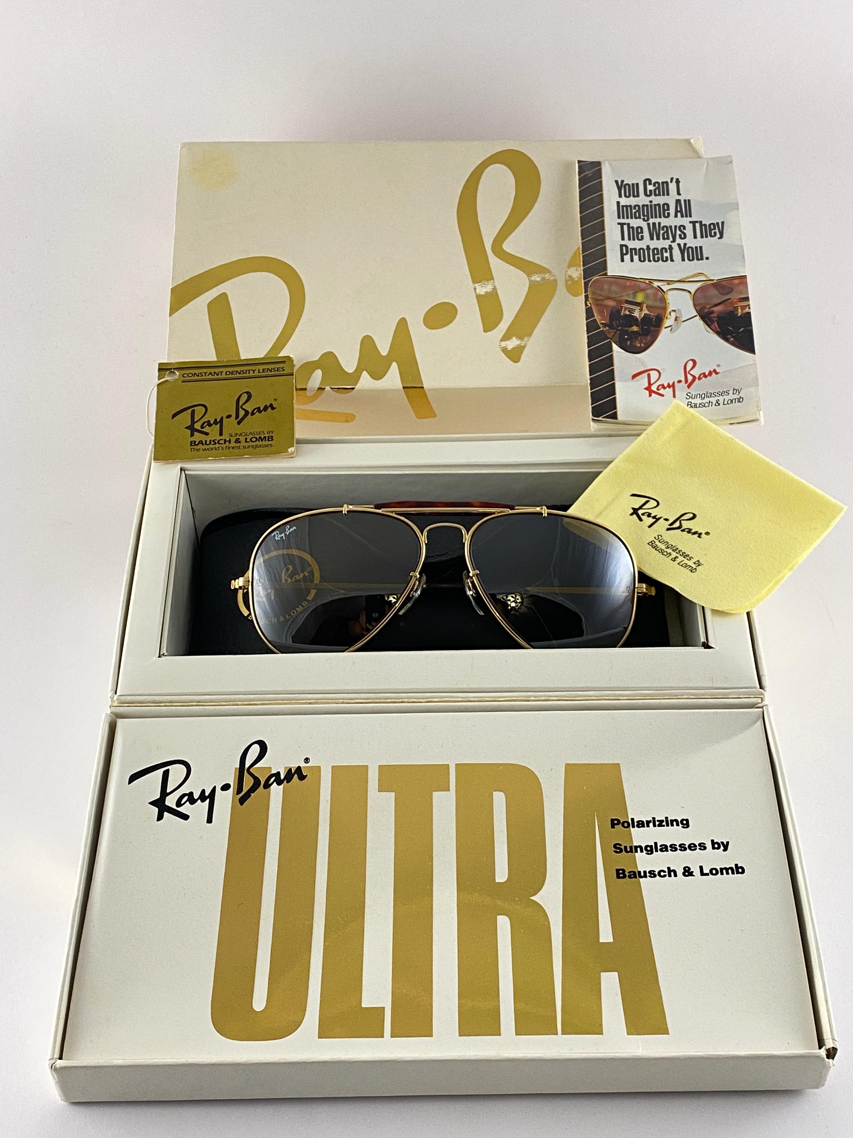 New Ray Ban ULTRA 58Mm Bravura Frame Full Set Bausch & Lomb Sunglasses USA 1