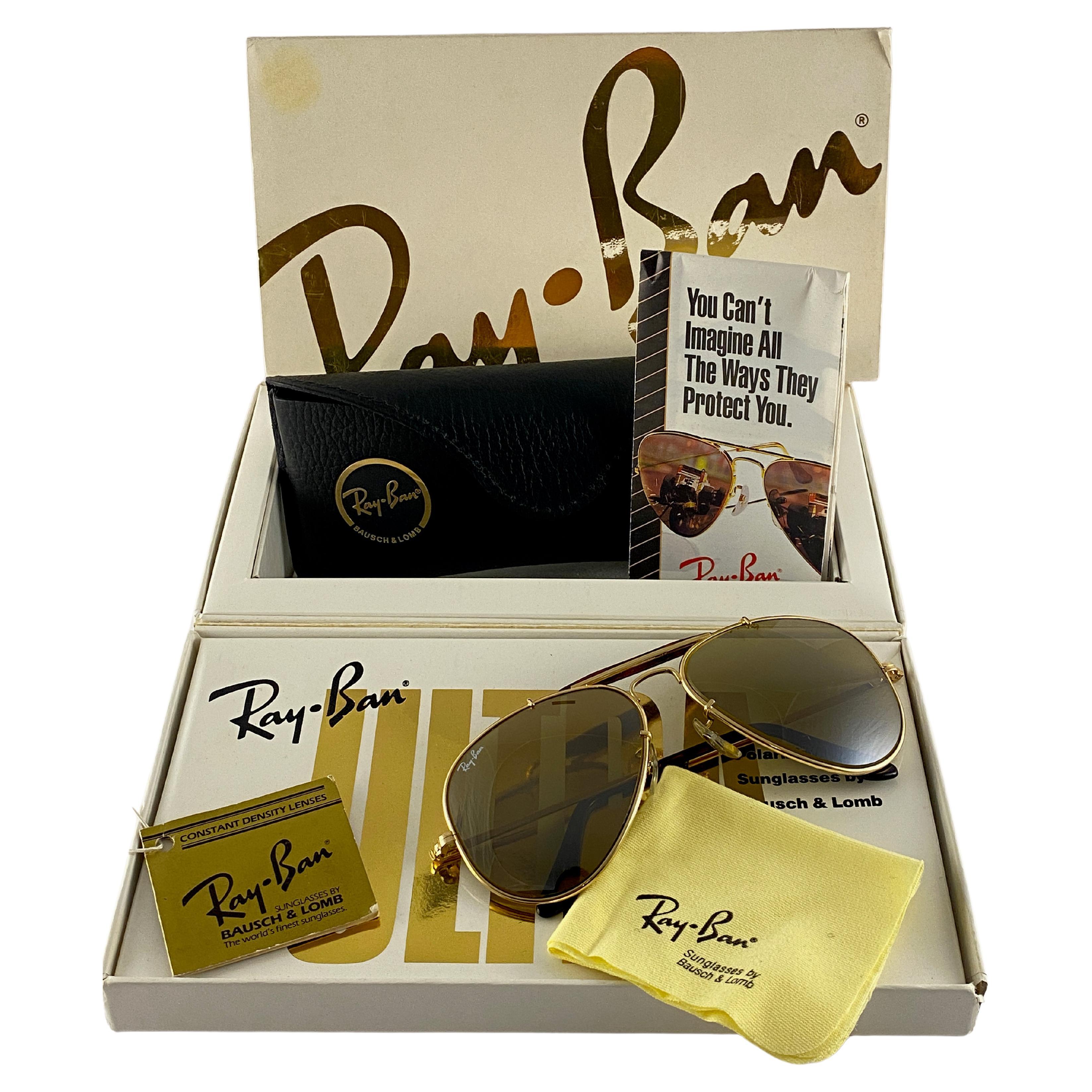 New Ray Ban ULTRA 58Mm Bravura Frame Full Set Bausch and Lomb Sunglasses USA  For Sale at 1stDibs