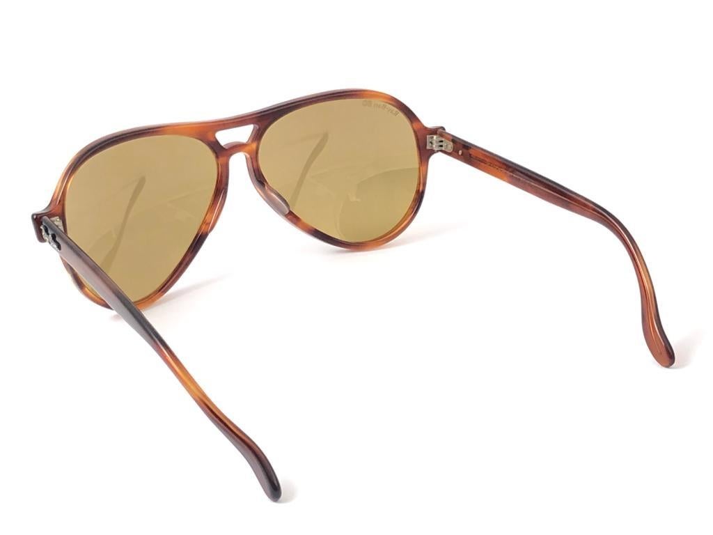 New Ray Ban Vagabond Tortoise RB50 Lens Sunglasses Made in USA In New Condition In Baleares, Baleares