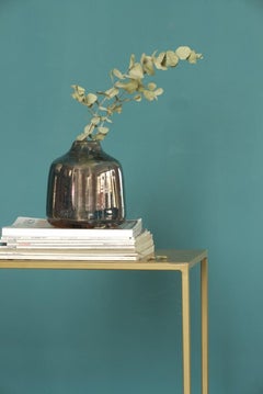 New Rectangullar Gilted Iron Console Table with Metal Top