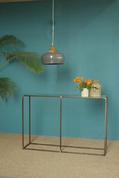 New Rectangullar Gilted Iron Console Table with Metal Top