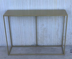New Rectangullar Gilted Iron Console Table with Metal Top