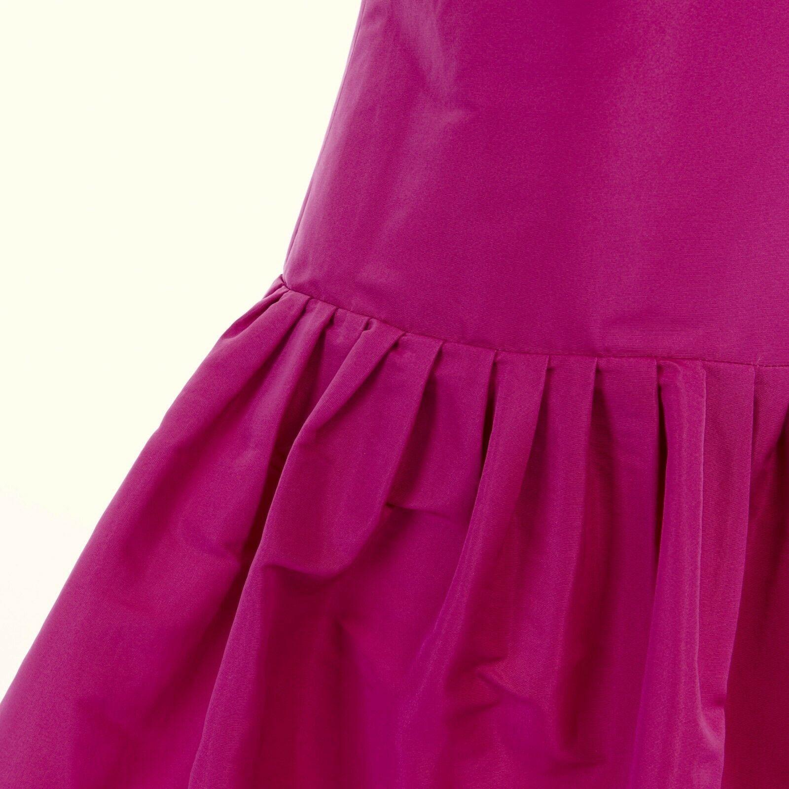 new RED VALENTINO fuschia pink pleated flared skirt cocktail dress IT42 M 3