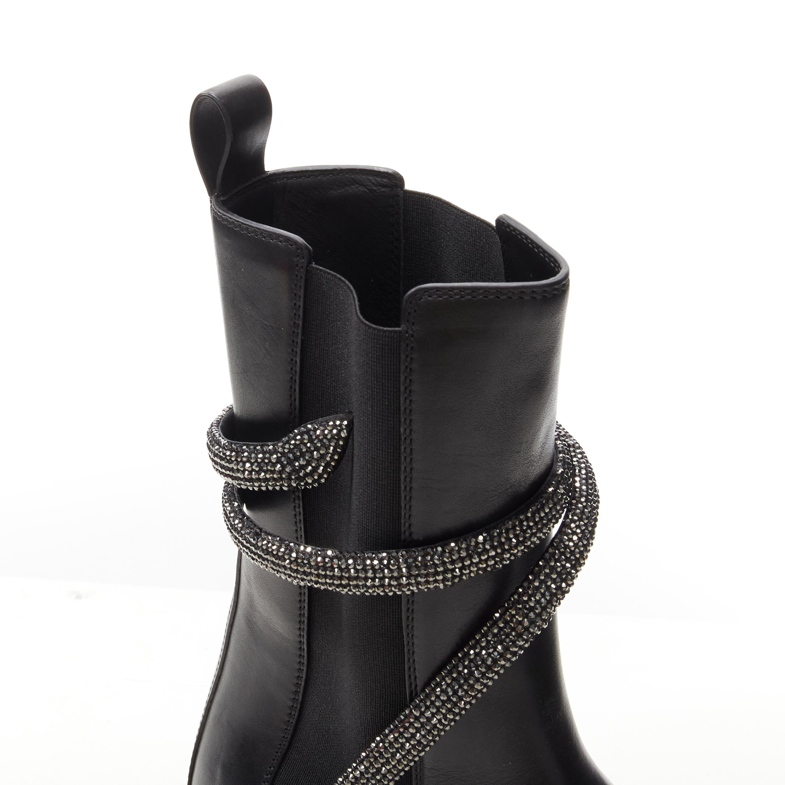 rene caovilla cleo crystal-wrap chelsea boots