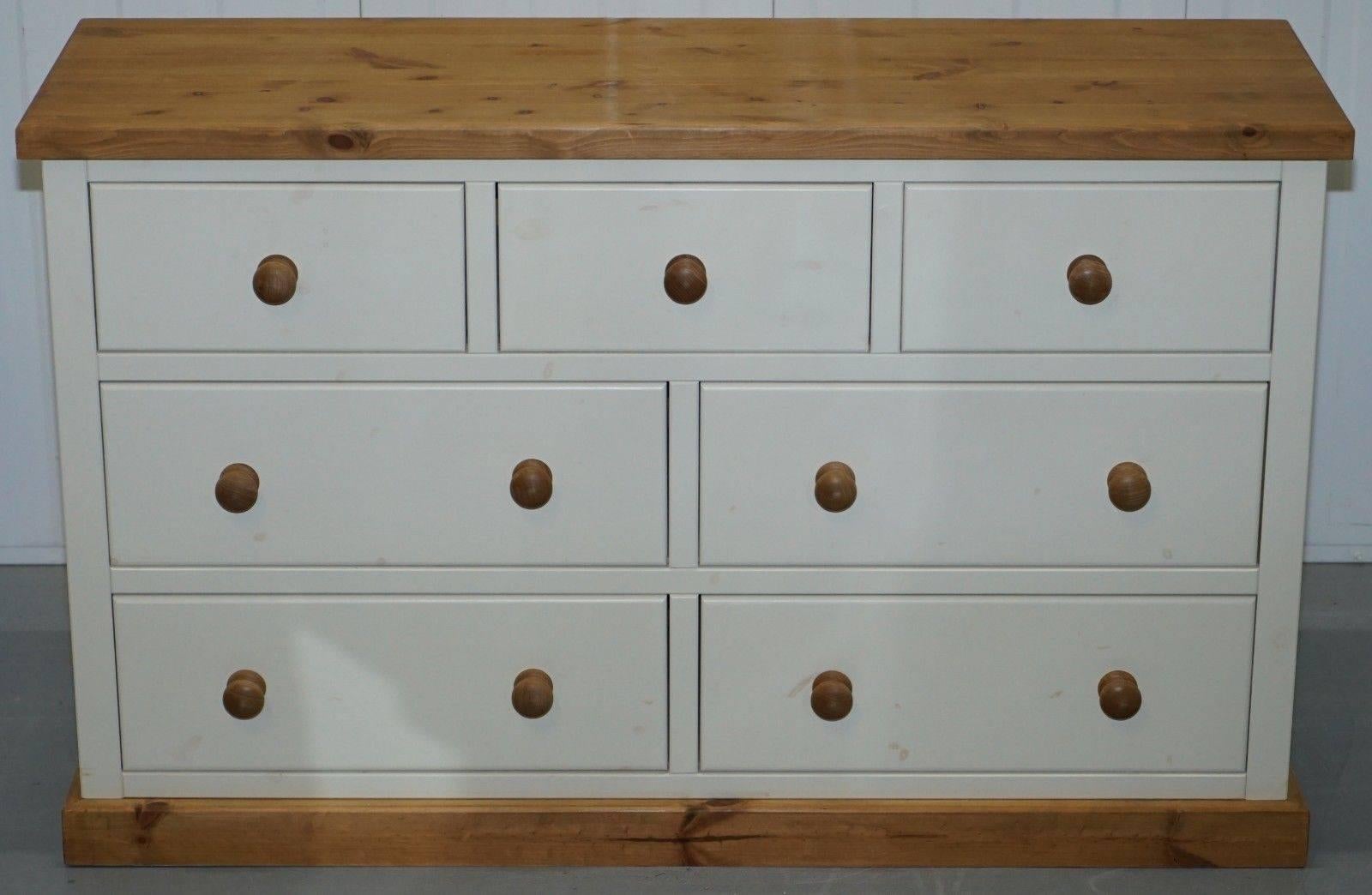 We are delighted to offer for sale this lovely handcrafted in the UK solid pine bank of drawers

This is a new piece in excellent condition, it was delivered to the client's storage and then removed, I don’t think it has ever been used, it might