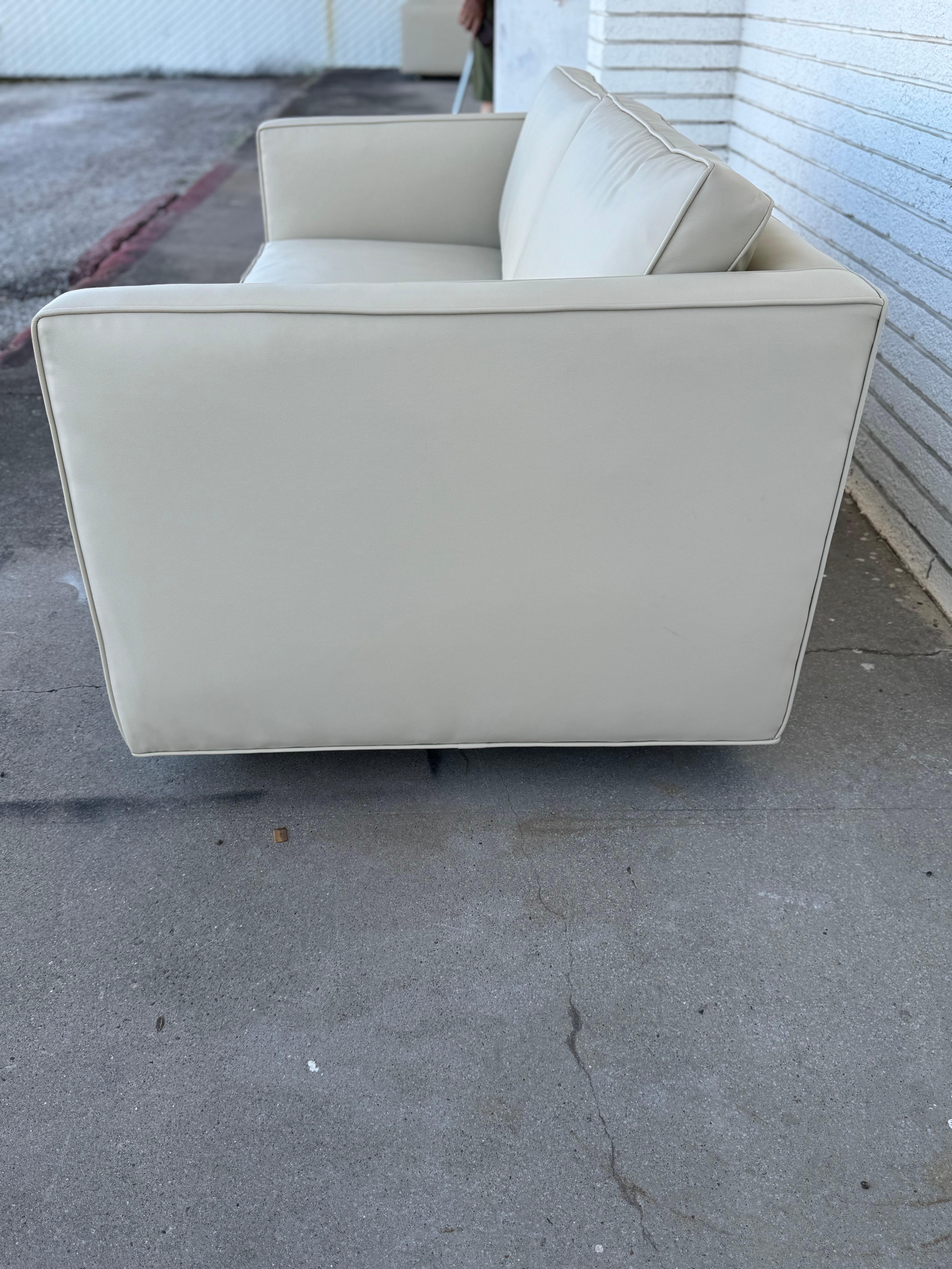 New Reupholstered Dunbar Tuxedo Loveseat in Ultra Fabric 66.5