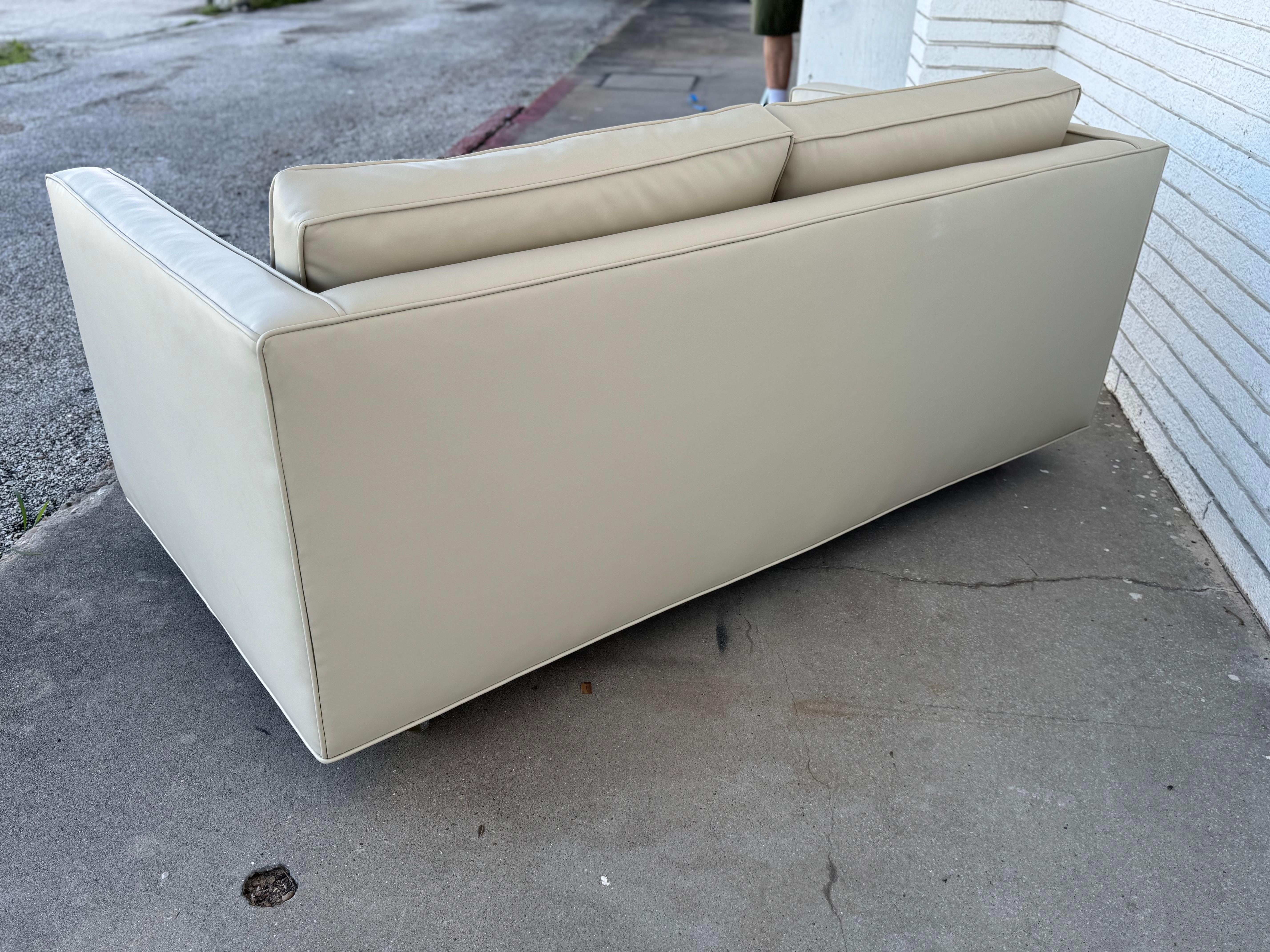 New Reupholstered Dunbar Tuxedo Loveseat in Ultra Fabric 66.5