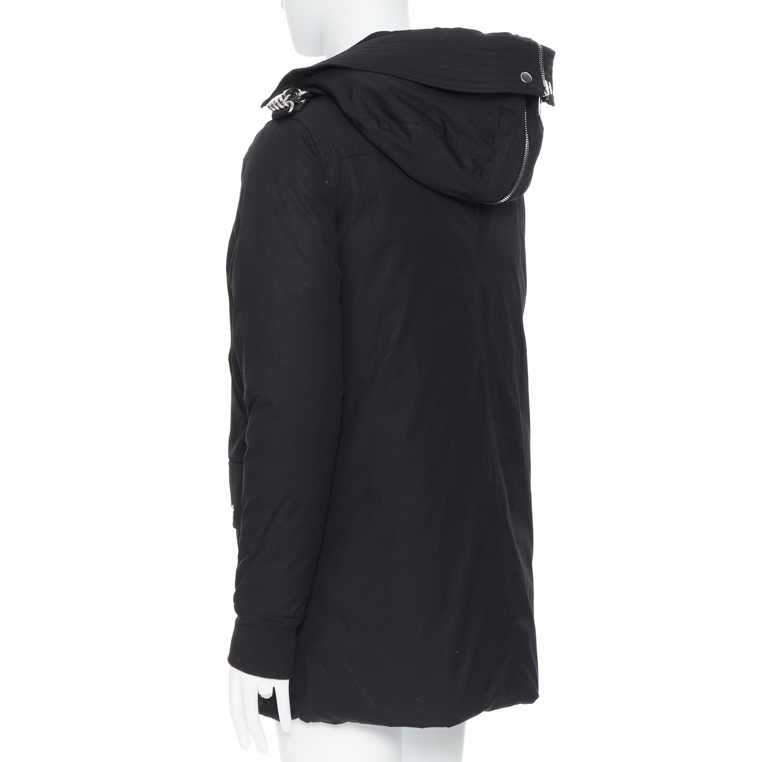 Black new RICK OWENS 2019 Larry Jumbo Parka chained goose down padded puffer IT40 S For Sale