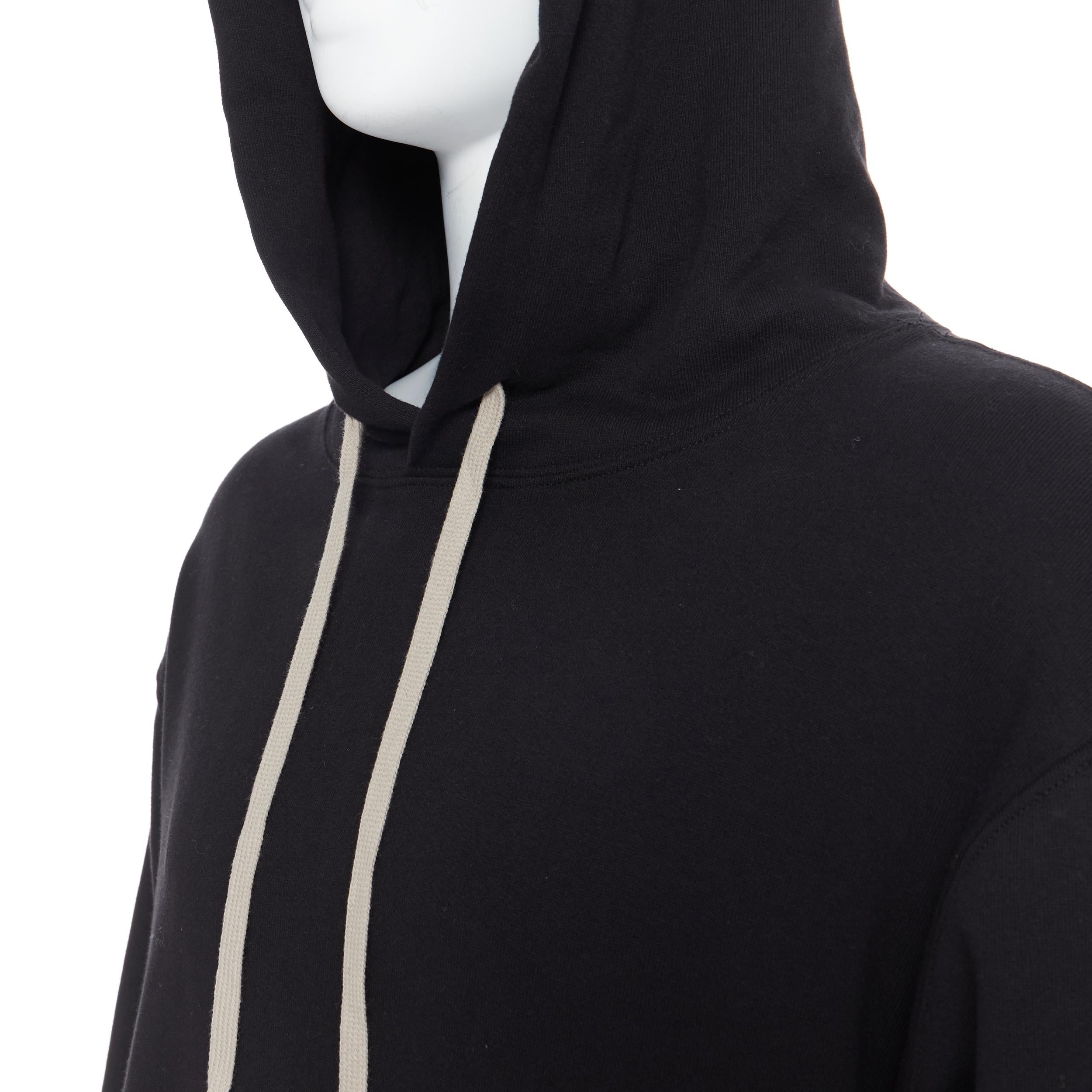 Men's new RICK OWENS CHAMPION SS20 Tecuatl Black Pentagram oversized sweater hoodie L