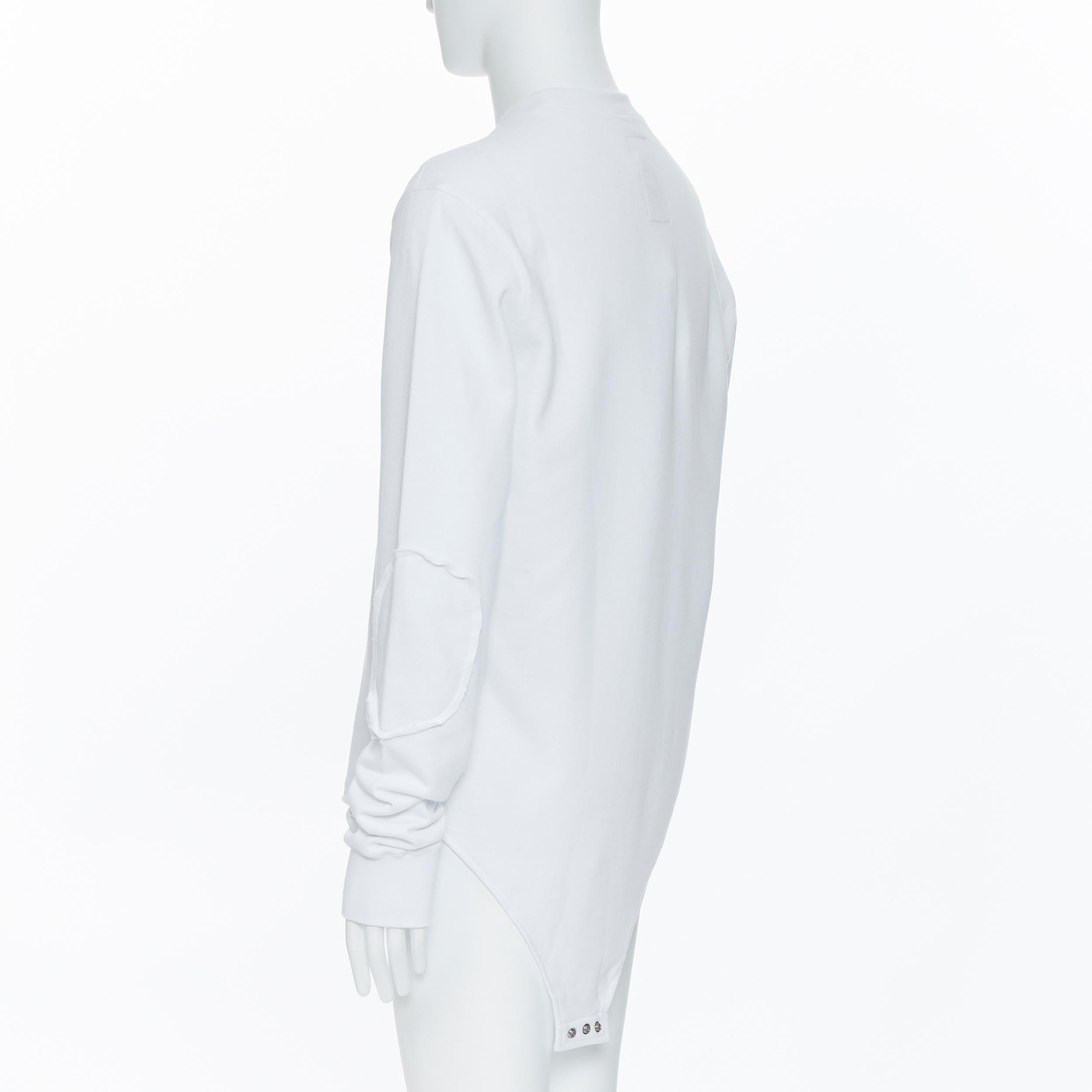 new RICK OWENS CHAMPION SS20 Tecuatl Milk White Pentagram embroidered sweater M In New Condition In Hong Kong, NT