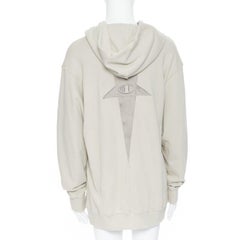 new RICK OWENS CHAMPION SS20 Tecuatl Pearl grey Pentagram oversized hoodie XS