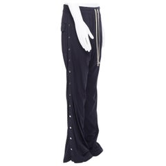 new RICK OWENS DRKSHDW Pusher snap button drawstring light cotton wide pants XS