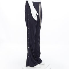 new RICK OWENS DRKSHDW Pusher snap button drawstring light cotton wide pants XS